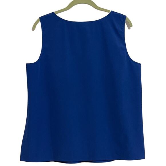 Bob Mackie Scoopneck Tank Top with Princess Seaming Size Large Cobalt Blue - Picture 2 of 5